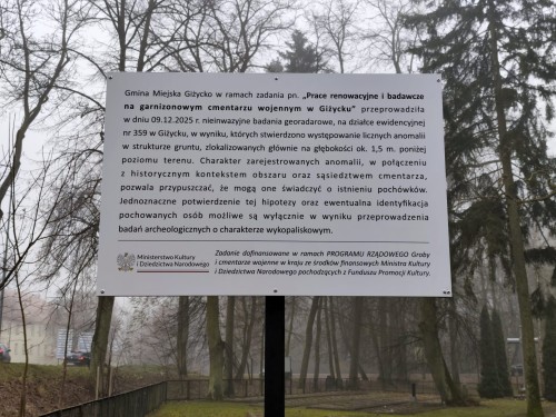 Prace renowacyjne i badawcze na garnizonowym cmentarzu wojennym w Giżycku - podsumowanie projektu